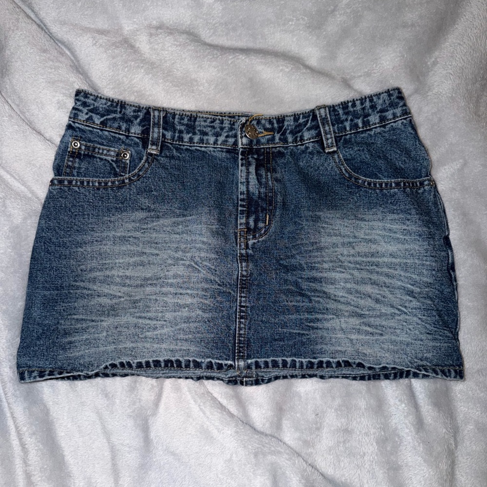 Classic Blue Denim Mini Skirt